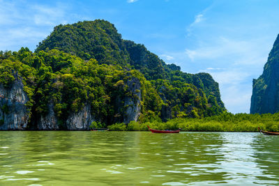 Scenic view of river against sky