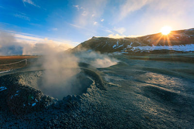 Scenic view of landscape against sky