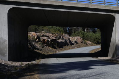 Under the concrete bridge, a passway to a better future