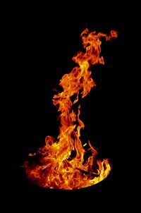 Close-up of burning fire