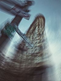 Close-up of blurred motion against sky