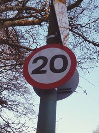 Low angle view of road sign