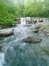 River flowing through rocks