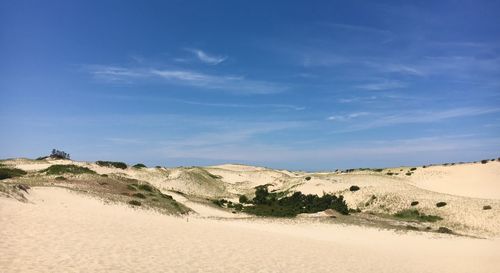 Scenic view of desert against sky