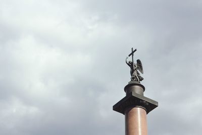 Alexander column against cloudy sky