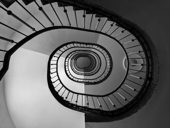 Low angle view of spiral staircase