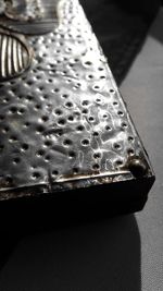 High angle view of coffee on table