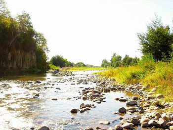 Scenic view of landscape against clear sky