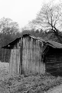 Old building with trees in background