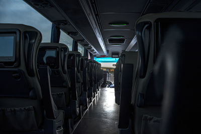 Empty seats in train