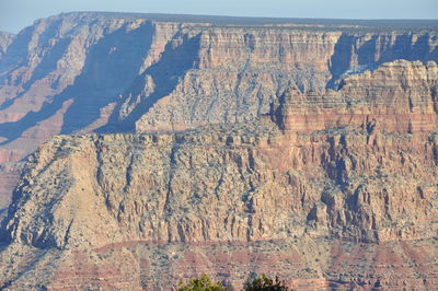 Aerial view of rock formations