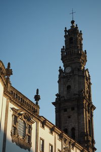 Tower of the church of the clerics in porto, portugal