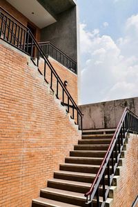 Low angle view of spiral stairs