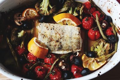 Close-up of seafood in bowl