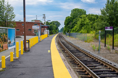 Railroad tracks against sky