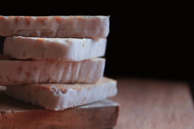 Close-up of bread on table