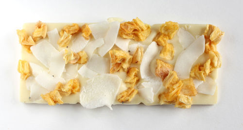 Close-up of food on white background