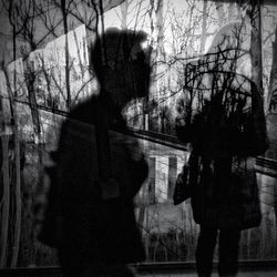 Silhouette trees against sky