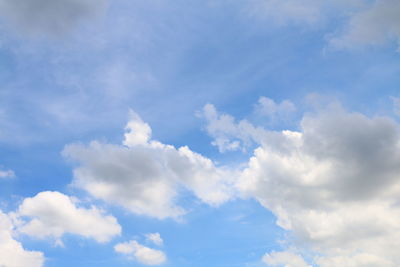 Low angle view of clouds in sky