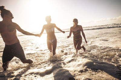 Group of people on beach