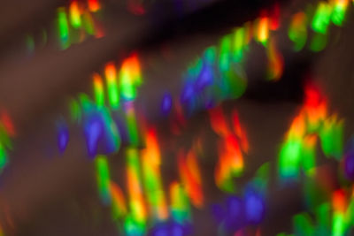 Defocused image of illuminated lights