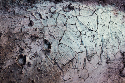 Full frame shot of cracked land