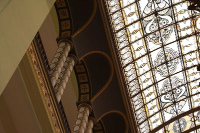Low angle view of ornate ceiling in historic building