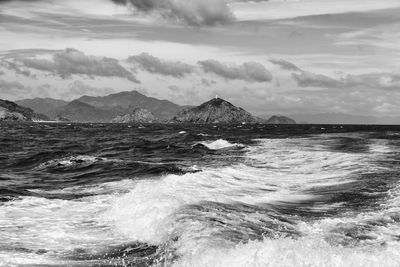 Scenic view of sea against sky