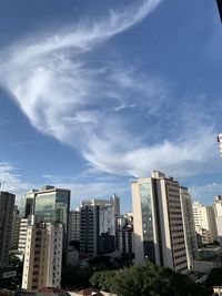 Modern buildings in city against sky