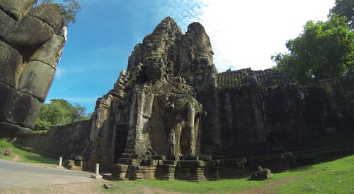 Old temple against sky