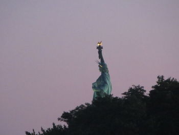 Low angle view of statue