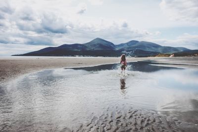 Tourists on beach