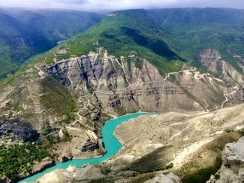 High angle view of a valley