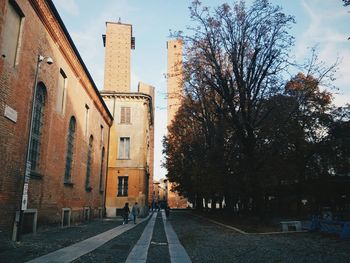 Road leading towards buildings