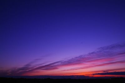 Silhouette landscape at sunset
