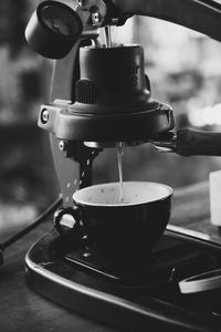 Close-up of coffee on table