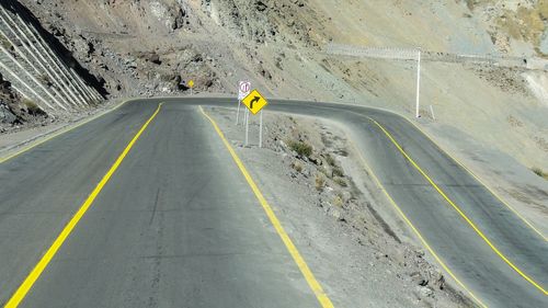 Empty road on mountain