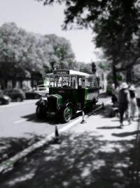 Cars on road in city