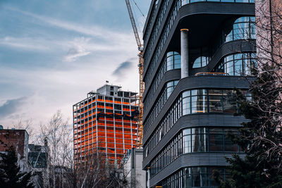 Low angle view of buildings against sky