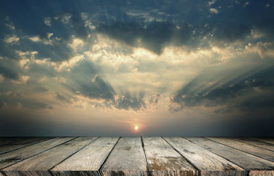 Scenic view of cloudscape against sky during sunset