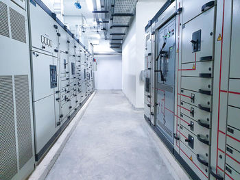 Electrical control room in the building