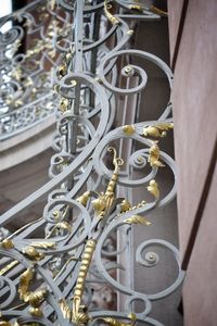 Close-up of chain hanging on metal