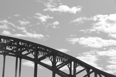 Low angle view of bridge against sky