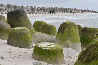 View of rocks on beach