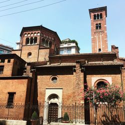 Low angle view of historic building