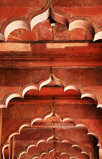 Low angle view of archway of the red fort