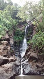 River flowing through rocks