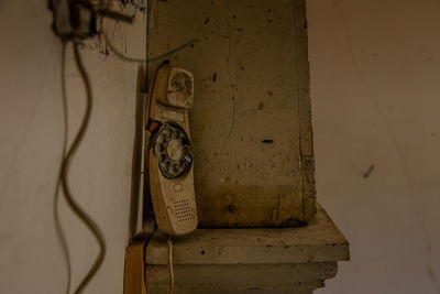 Close-up of telephone