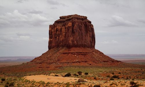 Rock formations on landscape against sky