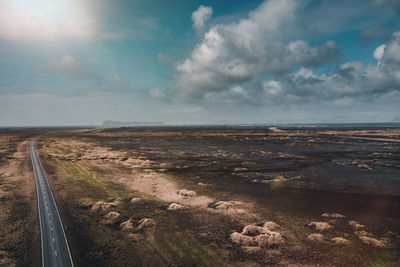 Scenic view of road against sky